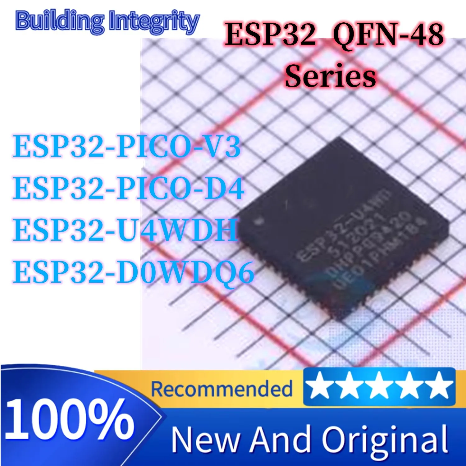 ESP32-U4WDH ESP32-D0WDQ6 ESP32-PICO-D4 ESP32-PICO-V3 Package QFN-48 New Original Authentic Wireless Transceiver Chip IC