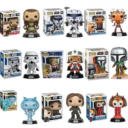 Funko Pop Star Qui Gon Jinn 128# Queen Amidala 29# Yoda the Child 385# the Mandalorian 402# Ahsoka Chewbacca Darth Vader Toys