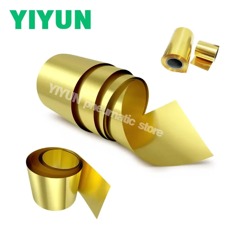 1pc Brass Sheet Foil 0.01-0.2mm Thickness X 10-200mm Width X 1000mm Length Metal Copper Strip Tape for Crafts Repairs Electrical