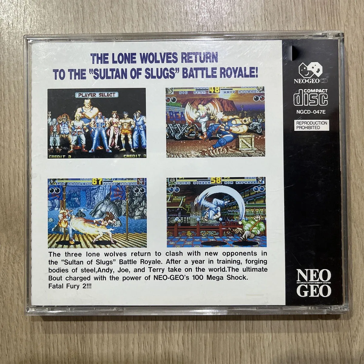 NGCD Copy Disc Game Fatal Fury 2 With Manual Unlock neogeo Console Game Optical Drive Retro Video Direct Reading Game part
