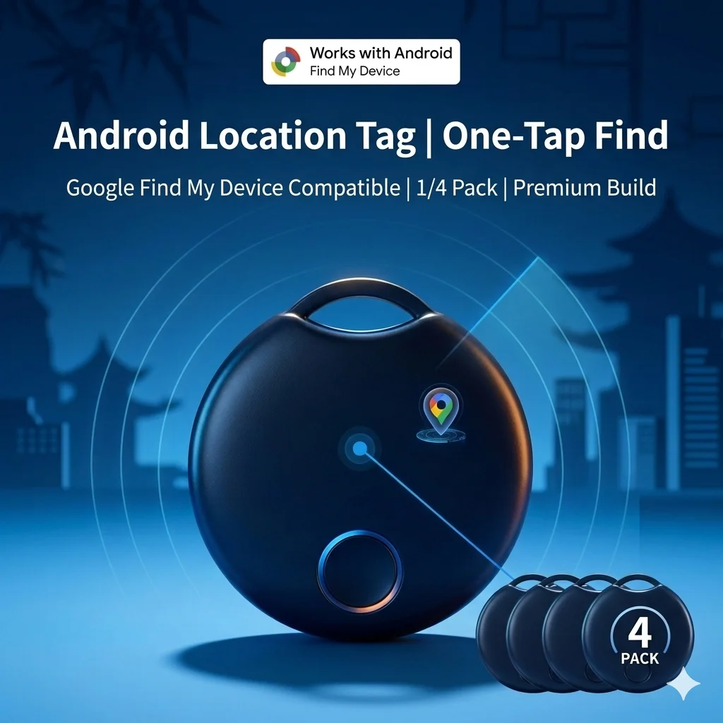 1/4-pcs App Remote Locating Tracker Keys Bag Long-Distance Finder for Android Google Find Hub Voice Smart Tag for Pixel Vivo GMS