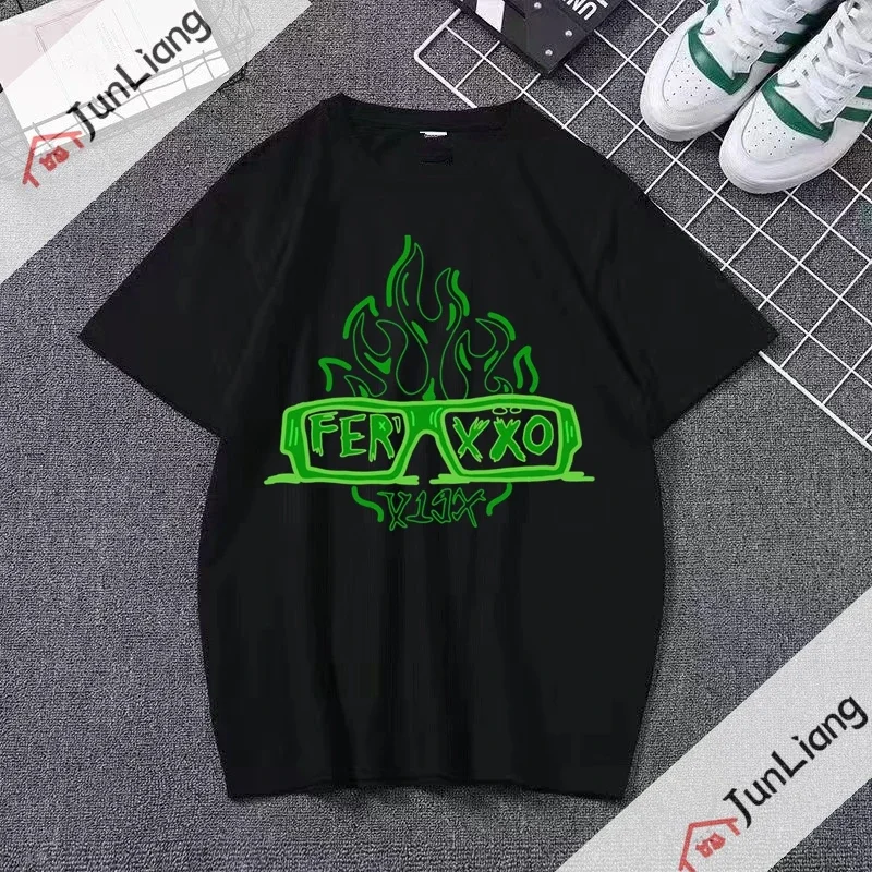 Feid Ferxxo T Shirt Men Women Nitro Jam Tour Tshirts Rapper T-shirts T-shirt of The 90s for Men Top Ferxxo Shirt