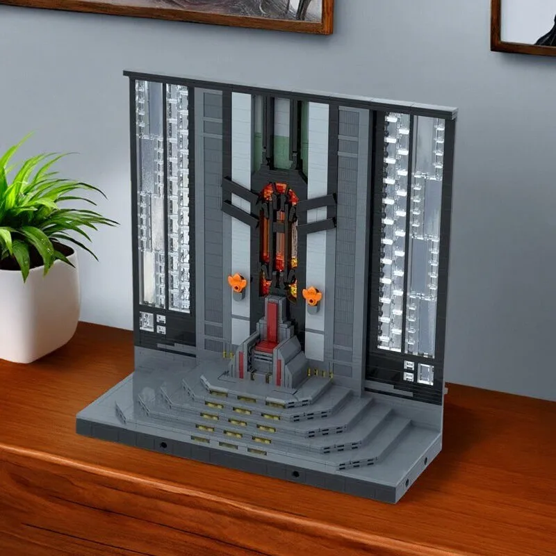 MOC Space War Series City Architecture Model Creative Manda The Hall Throne Building Blocks Sets Kids Toys Adult Collection Gift