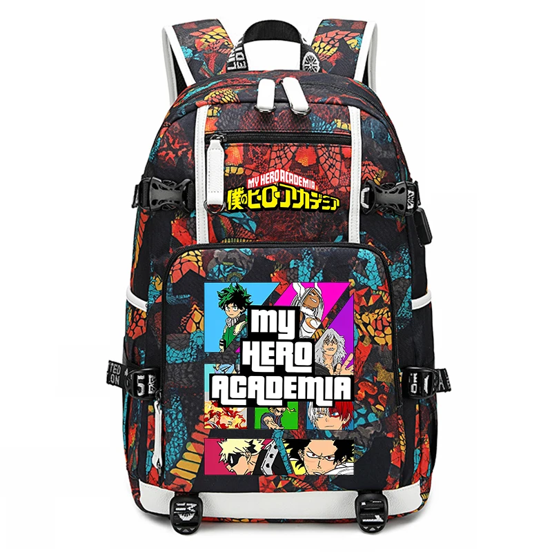 My Hero Academia Anime Backpack Youth Large Capacity Travel Bag Student School Bag Kids Back to School Gift