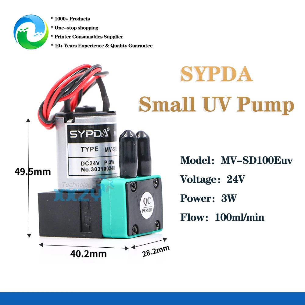 SYPDA MV-SD100Euv Small Ink Pump 24V DC 3W for UV Flatbed Machine Diaphragm Pump