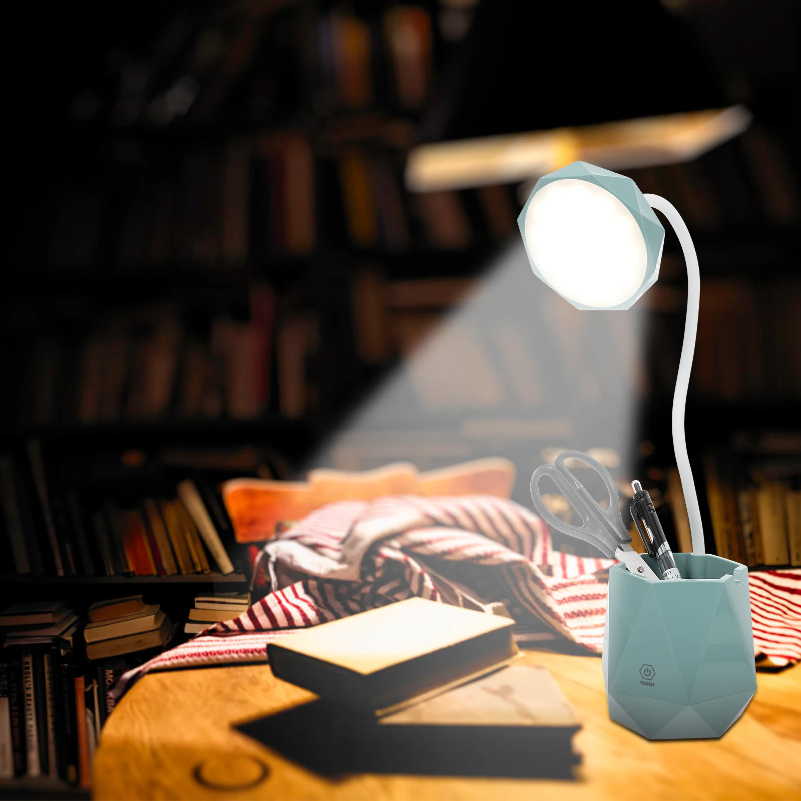 

USB Charging Table Lamp LED Eye caring Students Study Light Pen Holder Desk Lamp Small Night Light Premium Materials Bedroom