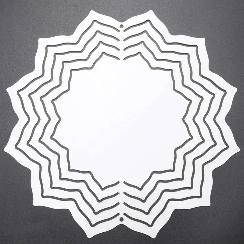 2er Pack 8 Zoll DIY Handwerk Ornamente wind betriebene kinetische Skulptur, doppelseitige Sublimation Winds pinner