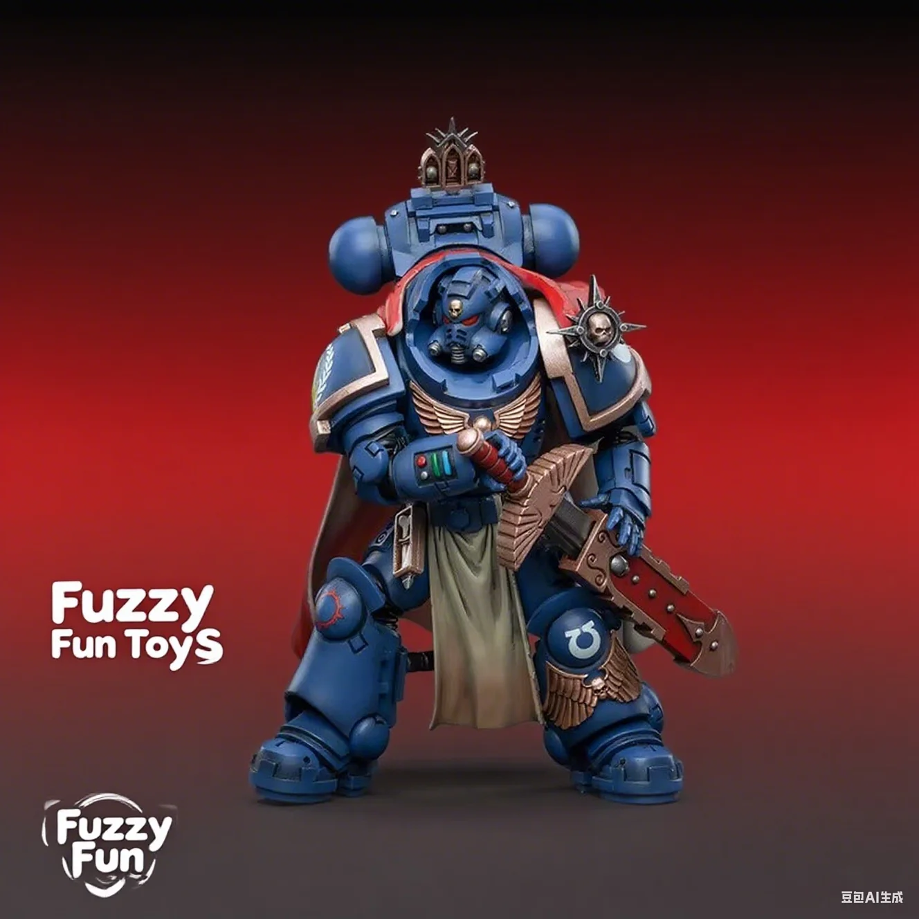 JOY TOY Original 1/18 Warhammer 40k Darktide Ultramarines Captain With Master Crafted Heavy Bolt Rifle Action doll Holiday gift