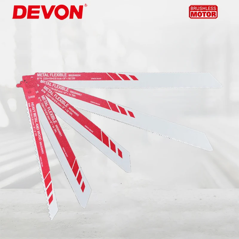 Devon S922BF S711DF 6Inch S1122BF 9Inch S1411DF 12Inch Reciprocating Saw Blade Endurance for Thick Metal Cast Iron Alloy Wood