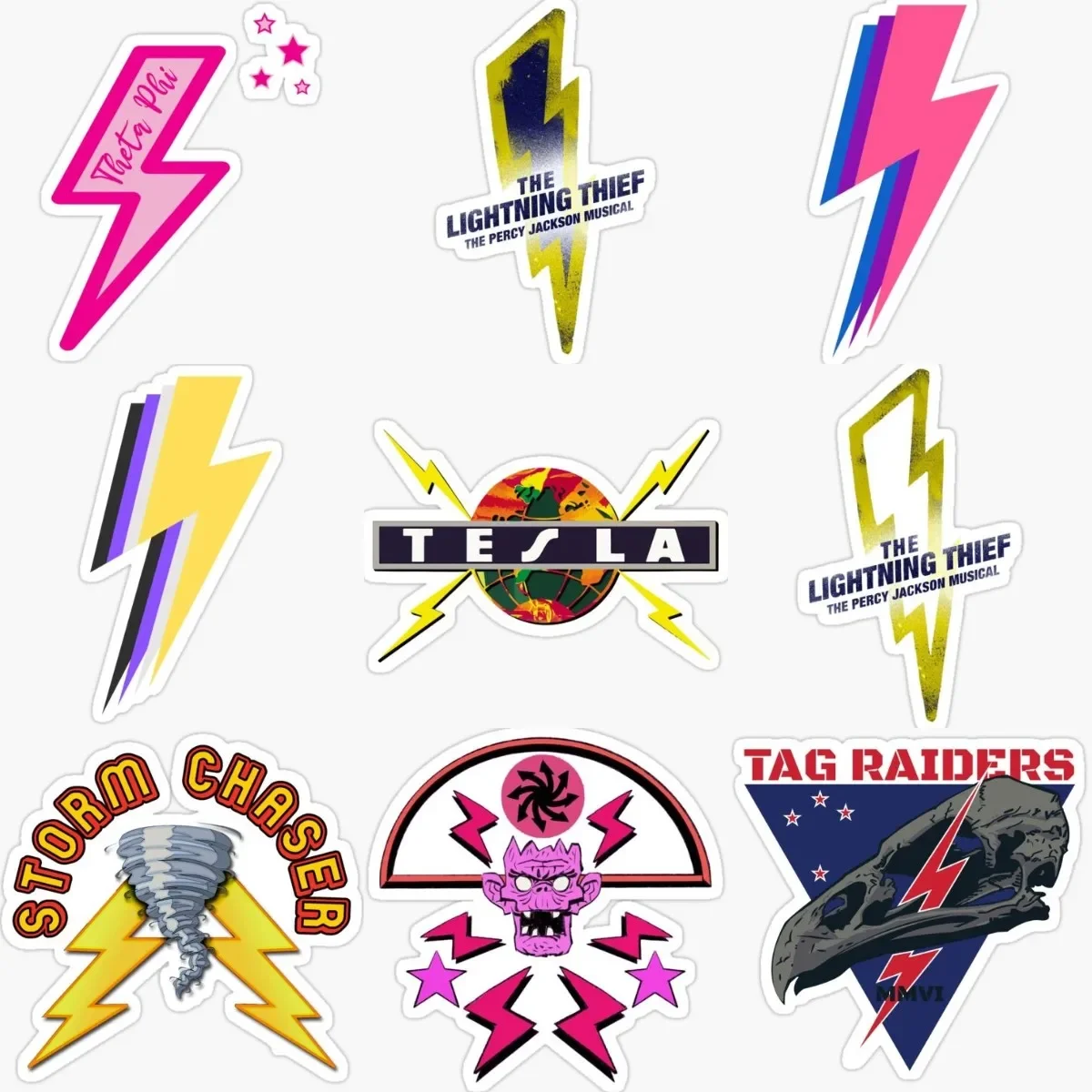 

Creative Lightning Logo PVC Waterproof Sticker for Decorate Truck Car Laptop Motorcycle Camper Bicycle Van Decal Accessories