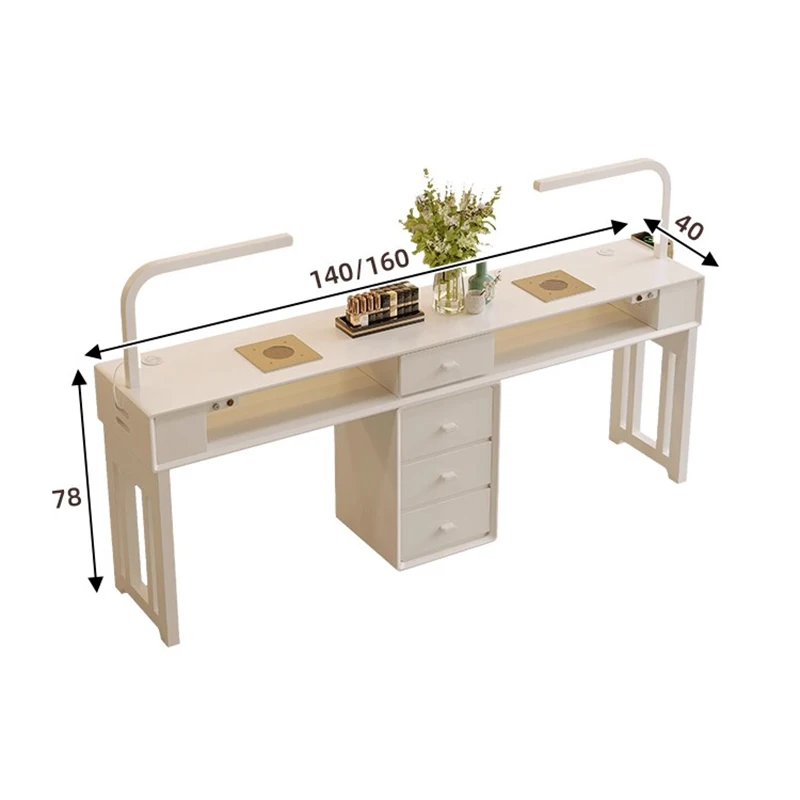 French Minimalist Nail Table Elegant Design Trendy Classic Nail Table Beauty Premium Bar A Ongle Mobilier Salon Furniture
