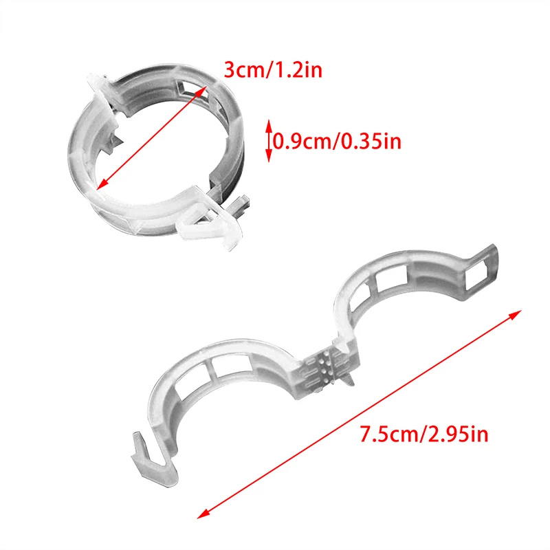 100PCS Plant Support Clip Fixtures Reusable Plastic Garden Vine Attachment Bundle Clips For Tomato Climbing Plants Stem Fixtures