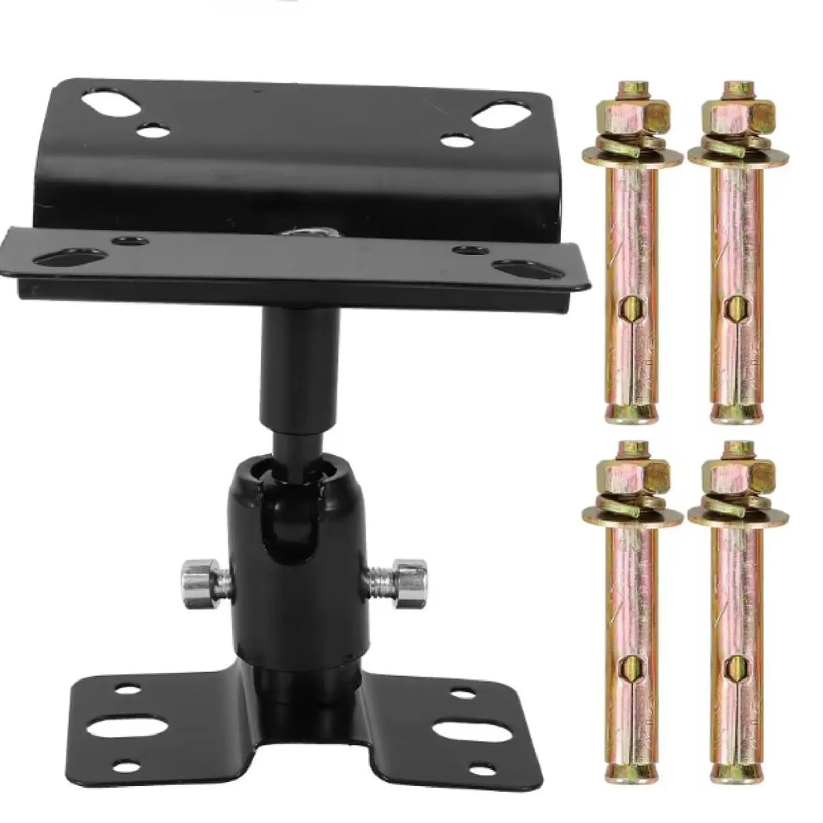 Adjustable Metal Speaker Wall Mount Bracket Heavy Duty Swivel Tilt Holder for Surround Sound Bar Studio Monitor Speakers