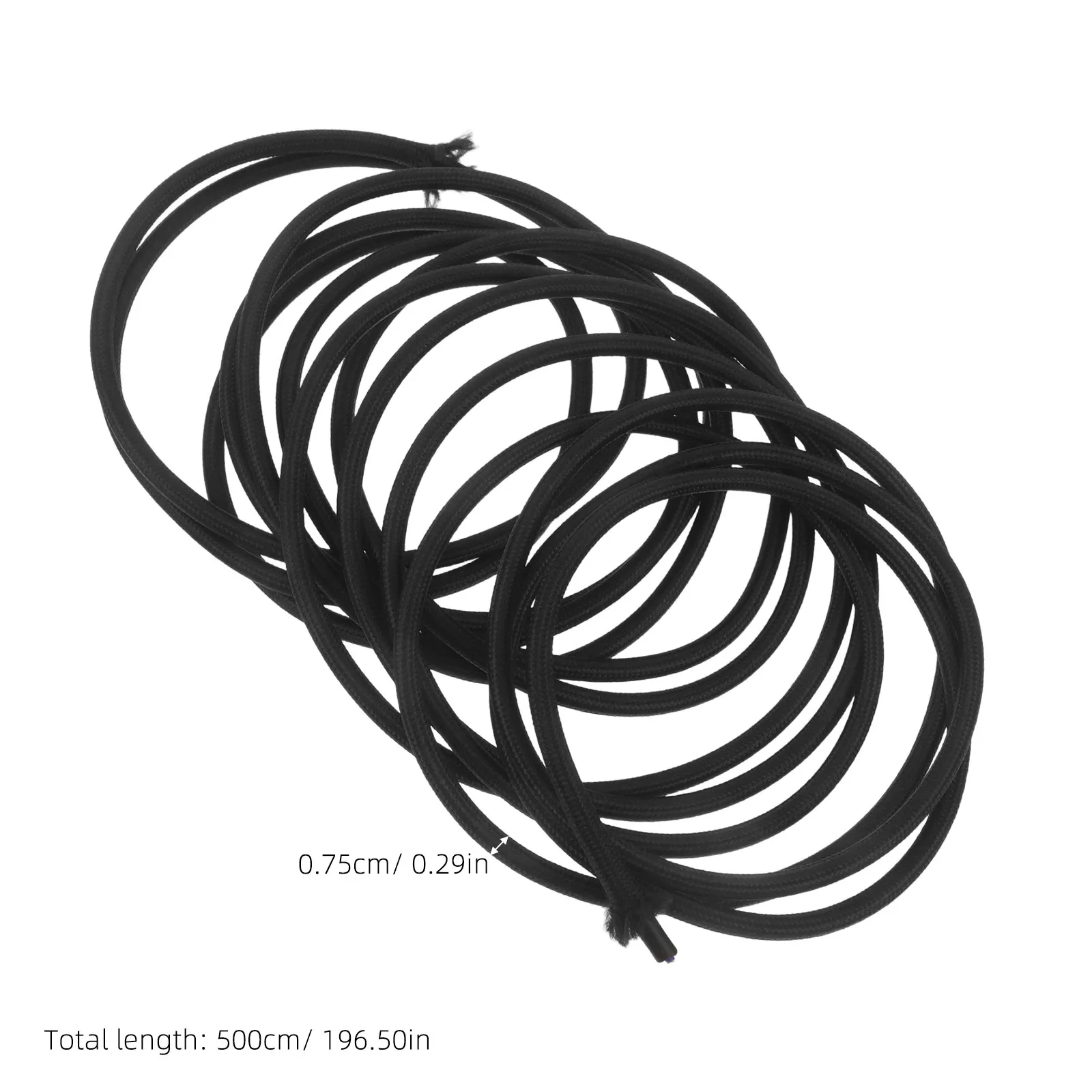 5M 0.75mm2 Vintage Fabric Braided Lamp Cord Decorative Electrical Wire for Pendant Lamps DIY Home Decor Lighting Fixture