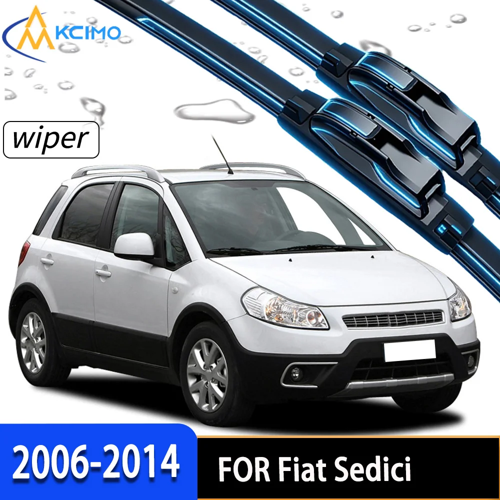 

2Pcs Front Windshield Wiper Blades For Fiat Sedici 2006-2014 High-Density Rubber Stable Wiping Direct Replacement