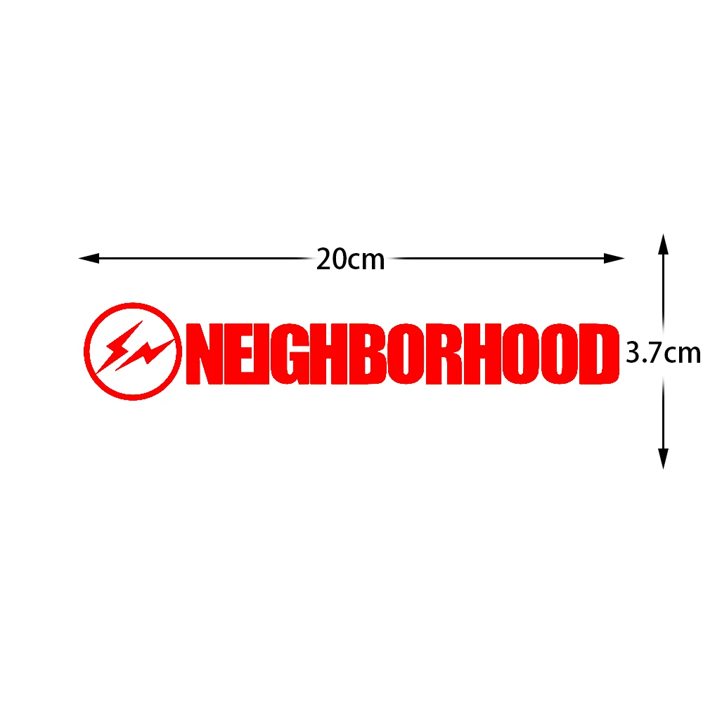 Lightning NEIGHBORHOOD Reflective Car Stickers Decor Window Body Front Rear Windshield Bumper Trunk Motorcycle Locomotive Decals