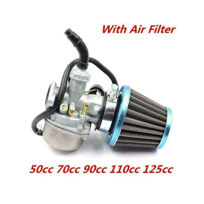 

PZ19 Motorcycle Dirt Bike With Air Filter 19mm Gasket Carburetor Right Hand Choke For 50 70 90 110cc 125CC 4 Wheeler Go Kart ATV