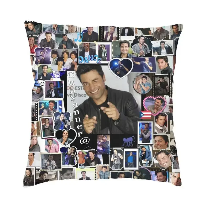 Chayanne Collage Pillow Case 45x45cm Home Decor Kawaii Latin Pop Singer Cushion Decoration Salon Square Pillowcase