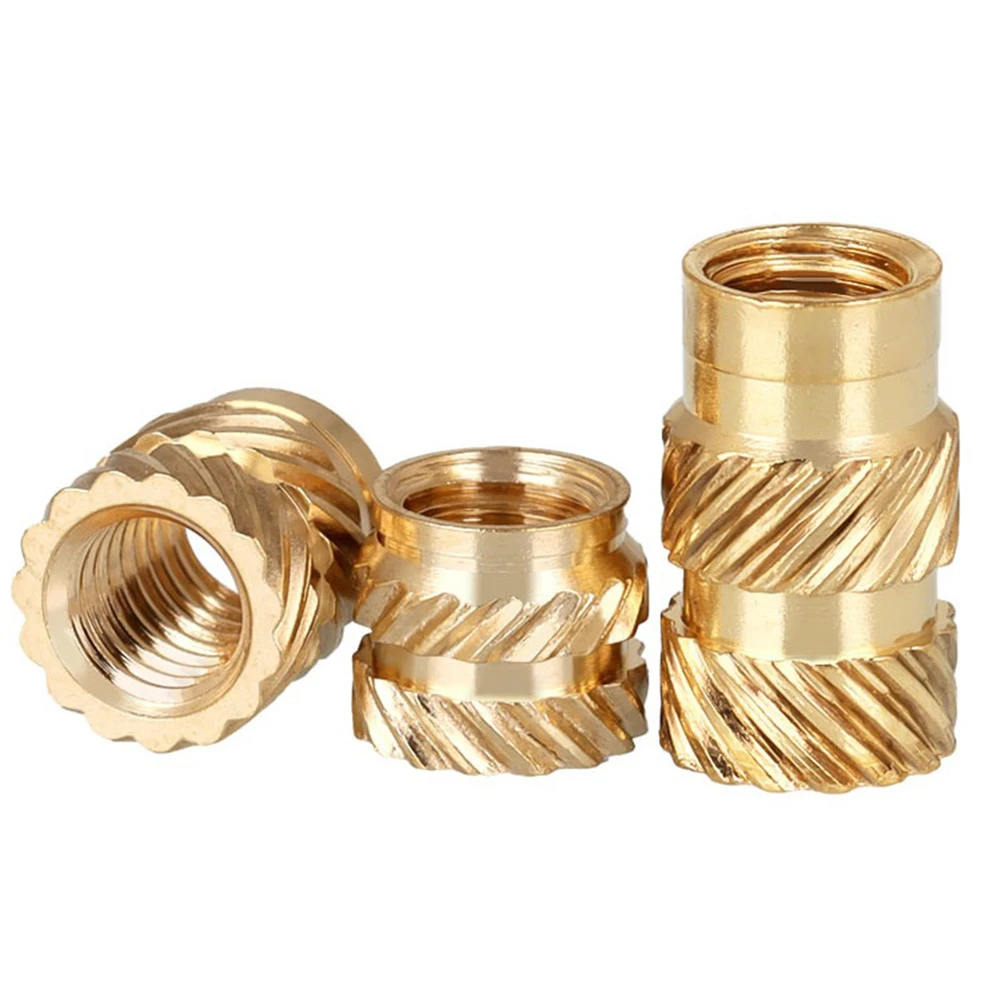 300pcs Brass Knurled Threaded Inserts 3D Printed Brass Nuts For 3D-Printer Insert Nuts For Thermoplastics Plastic Parts