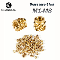 Brass Insert Knurled Thread Nut M1 M1.4 M1.6 M1.7 M2 M2.5 M3 M4 M5 M6 M8 Hot Melt Heat Molding Embedment Copper 3D Printing Nuts