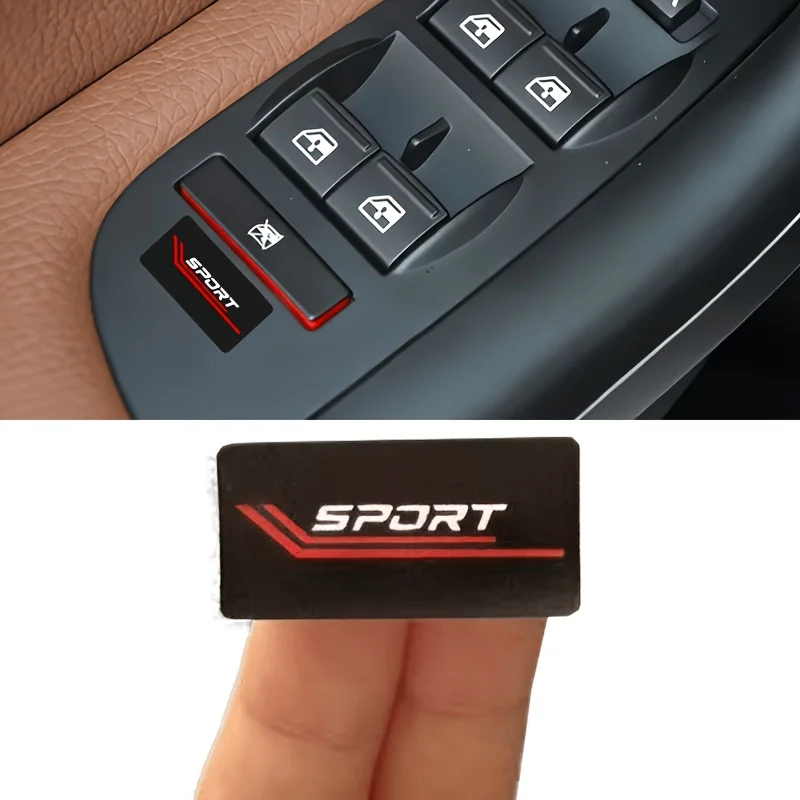 Red Line SPORT Letter Vinyl Car Stickers Auto Air Vent Interior Decor Decals for All Vehicles