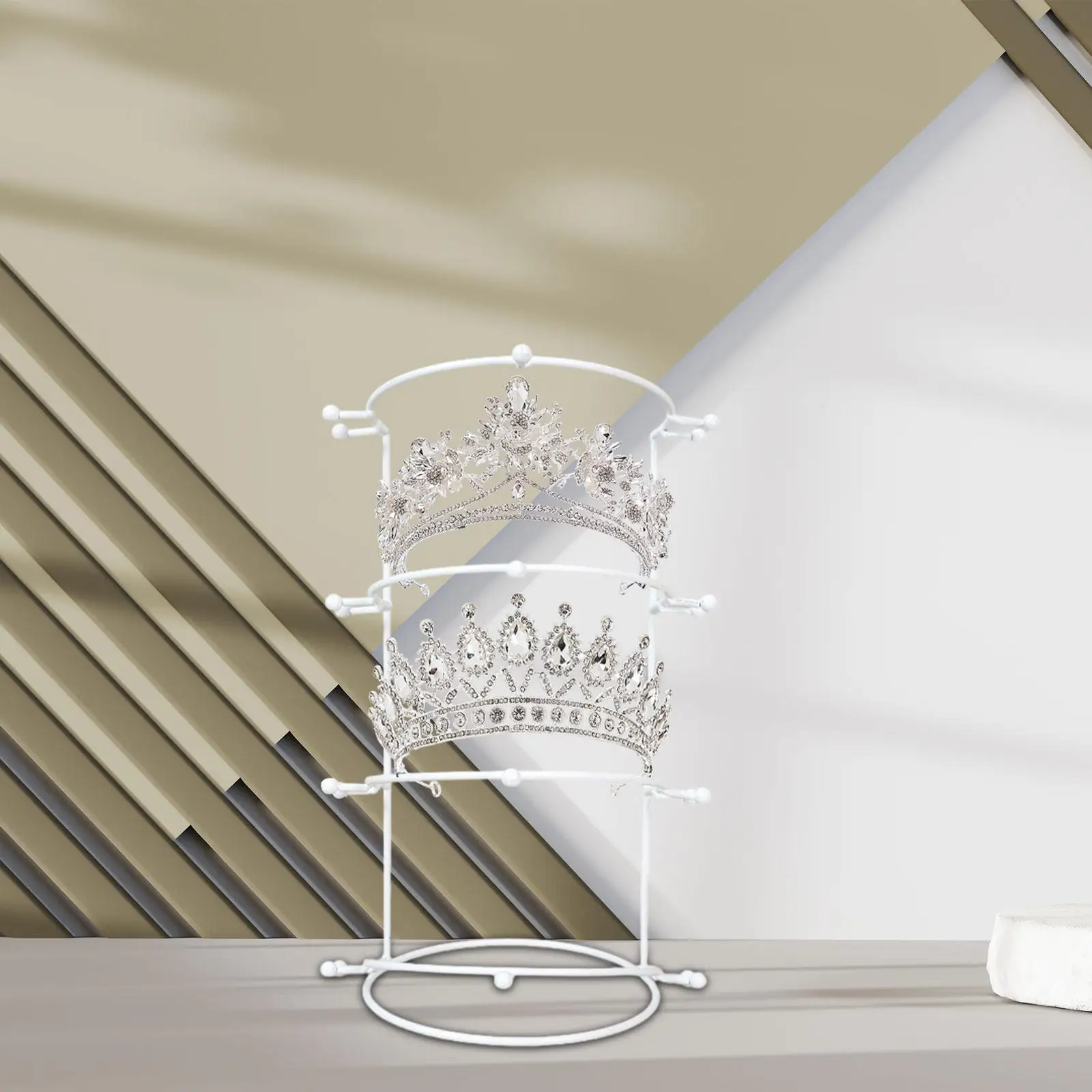 

Wedding Hair Crown Rack Princess Crown Rack Ornament Headwear Metal Holder for