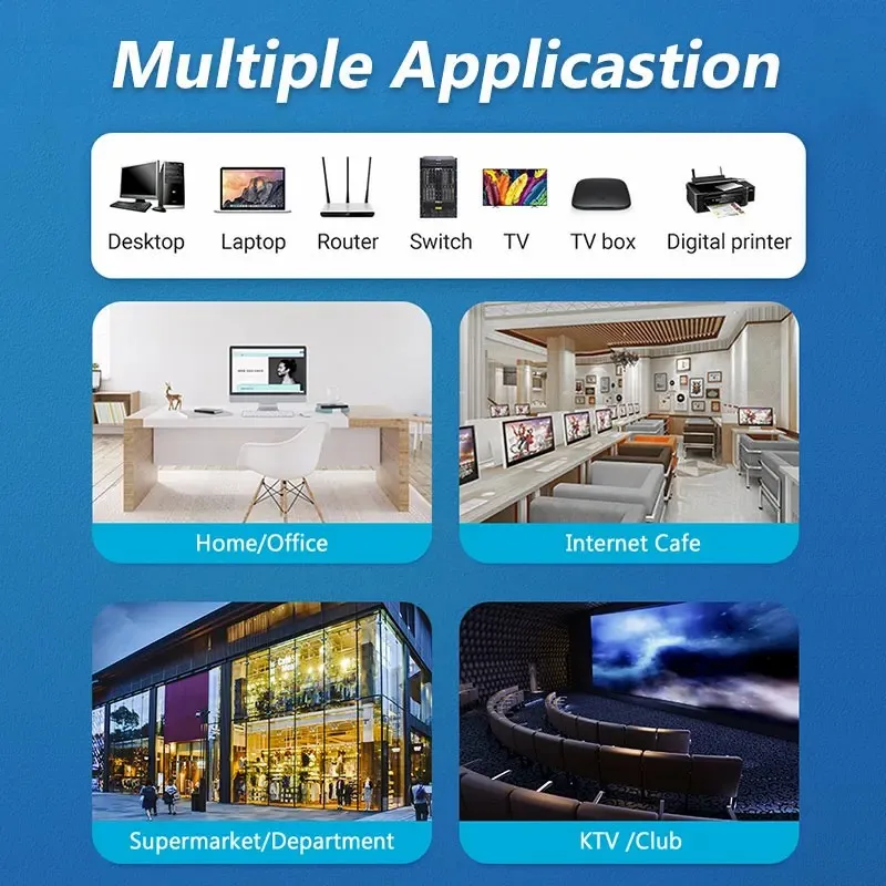 WoeoW-Câble Ethernet CAT8, 24AWG, 40Gbps, 2000Mhz, RapDuty, High Speed Gigabit, SFTP, Lan Network, Directions Internet, Extérieur et Nik