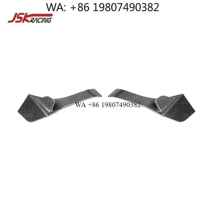 Wmwmnu PT Style Carbon Fiber Rear Bumper Canards Splitter for 2019-2021 F8 Tributo Body Kit Diffuser Lip