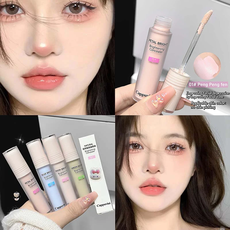 4-Farben-Flüssigkeits-Concealer-Stick für Gesicht und Augen, flüssiger Concealer, aufhellende Creme, verbirgt Akne, Augenringe, Sommersprossen, Kosmetik