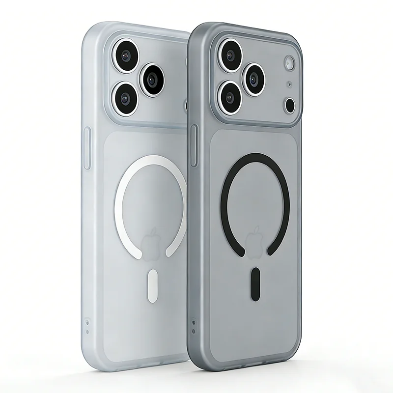 

Противоударный магнитный силиконовый чехол для Magsafe для iPhone 17 Air, 17E, 16, 16E, 15 Pro Max, прозрачный матовый чехол-накладка