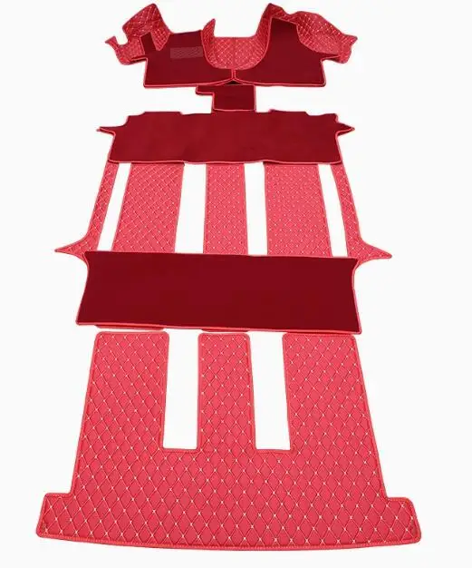 High quality,Custom full set car floor mats for Volkswagen Multivan T5 T6 2022-2002 6 7 seats waterproof carpets 3 rows Rugs