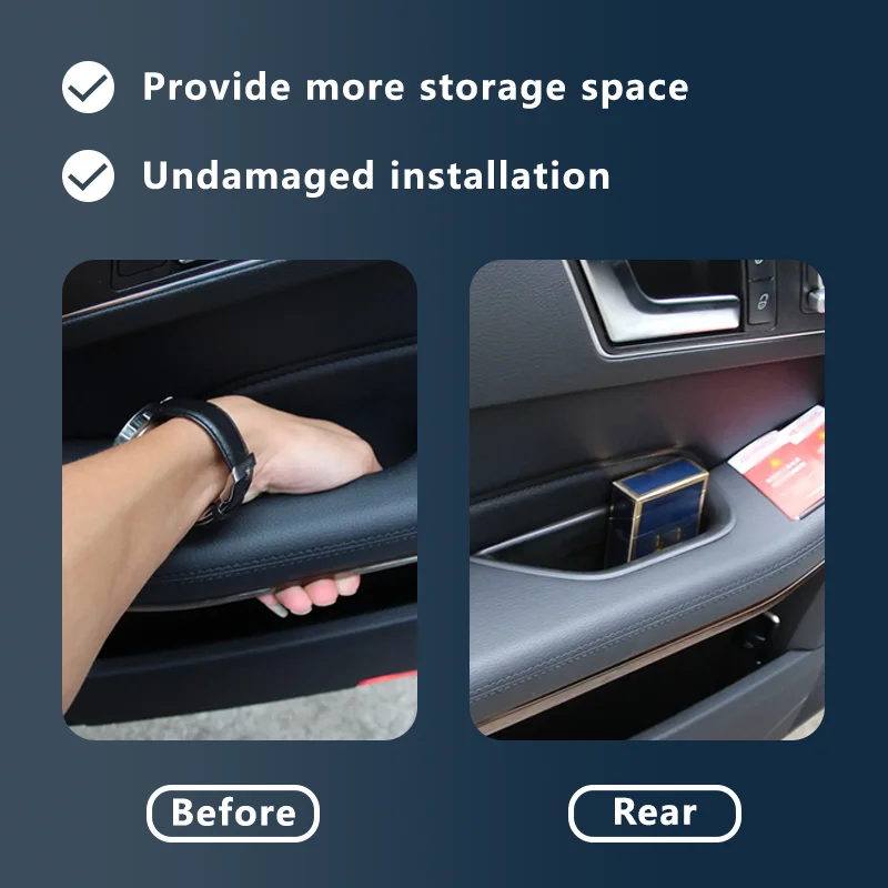 For AUDI Q5 2009 2010 2011 2012 2013 2014 2015 2016 Interior Side Door Storage Box Armrest Handle Pocket Holder Car Accessories