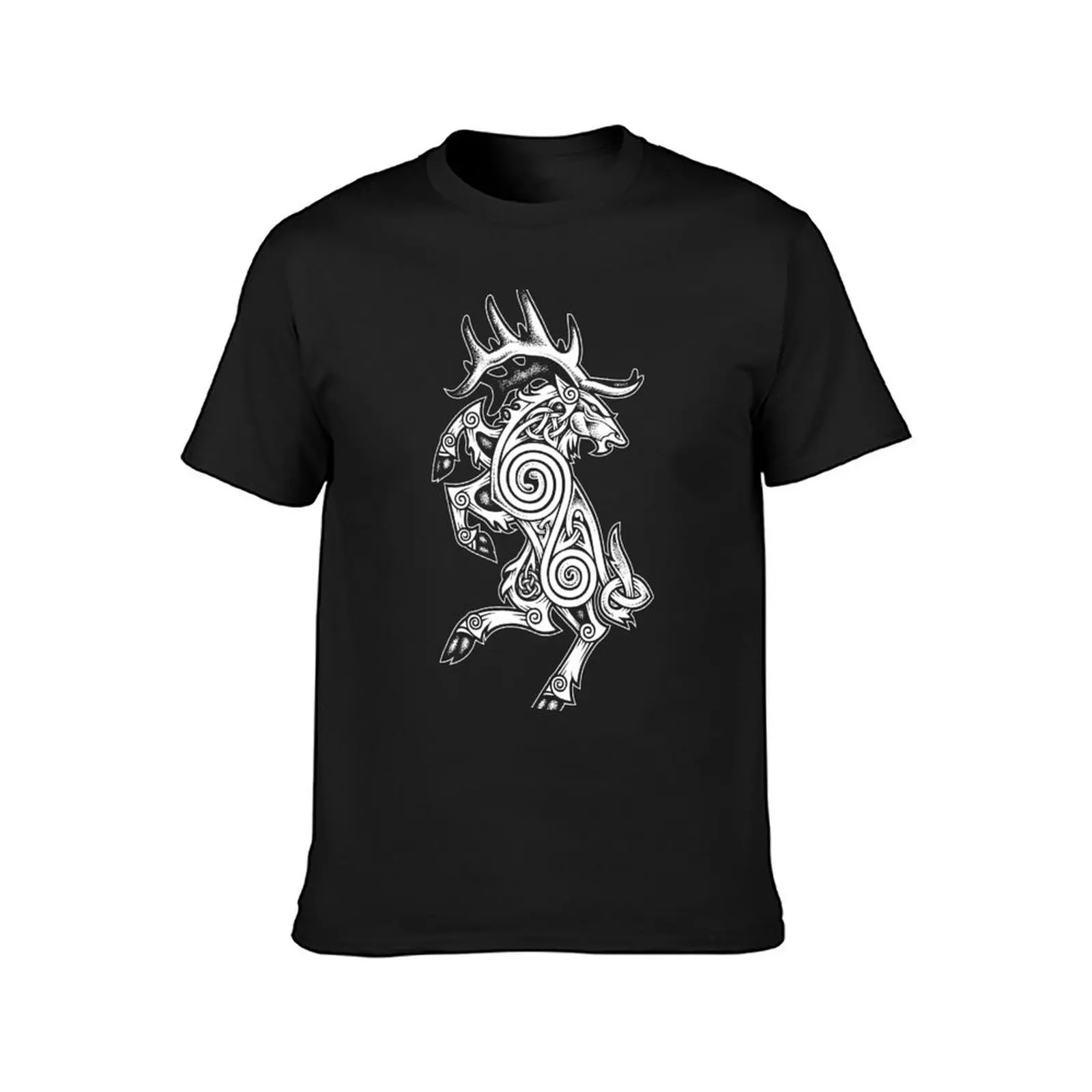 Celtic Elk Rampant T-Shirt anime customizeds blanks vintage Men's t-shirt