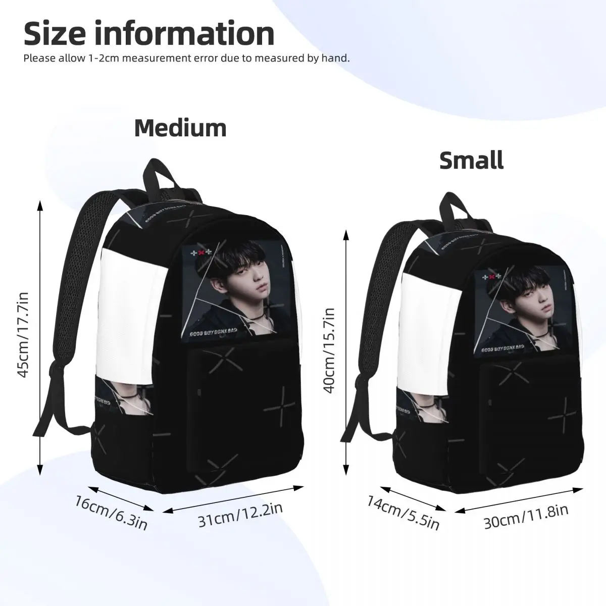 SOOBIN TXT - TEMPTATION Einfacher und stilvoller Rucksack Canvas-Rucksack Damentaschen