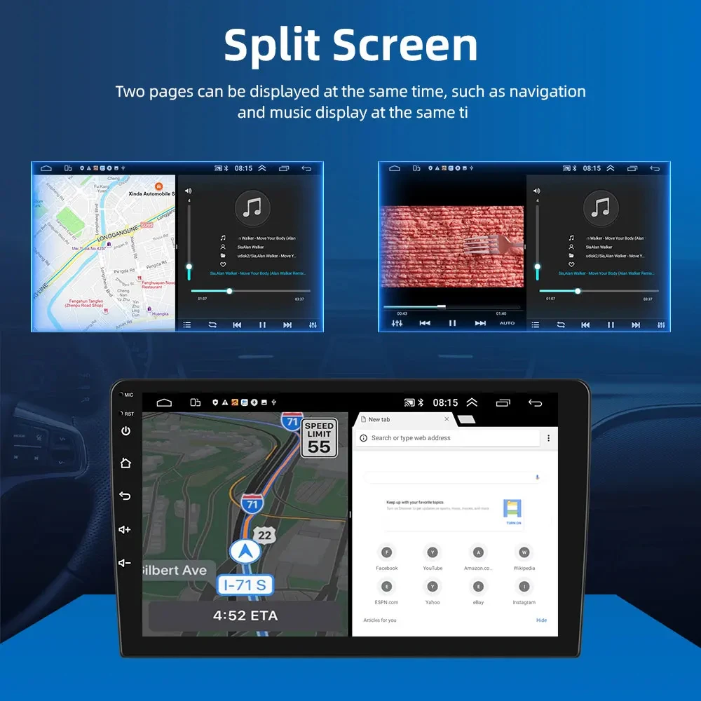 ل ايسوزو D-Max DMAX 2007-2011 Carplay اللاسلكية وأندرويد Auto1080P سيارة محمولة تعمل باللمس نظام تحديد المواقع والملاحة مع بلوتوث #5