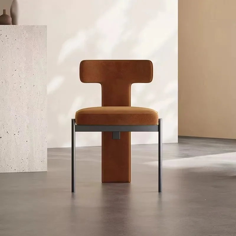 -* Sillas de Comedor de restaurante de lujo, Silla de Comedor tapizada amarilla para sala de estar, diseño de salón, Sillas nórdicas, Comedor, muebles para el hogar