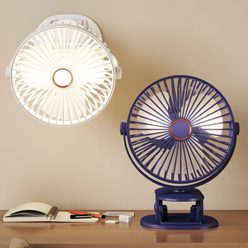 Portable Clip on Fan Small Powerful 3 Speed Quiet 360° Rotate USB Rechargeable Mini Personal Cooling Fan for Desk Table Gift
