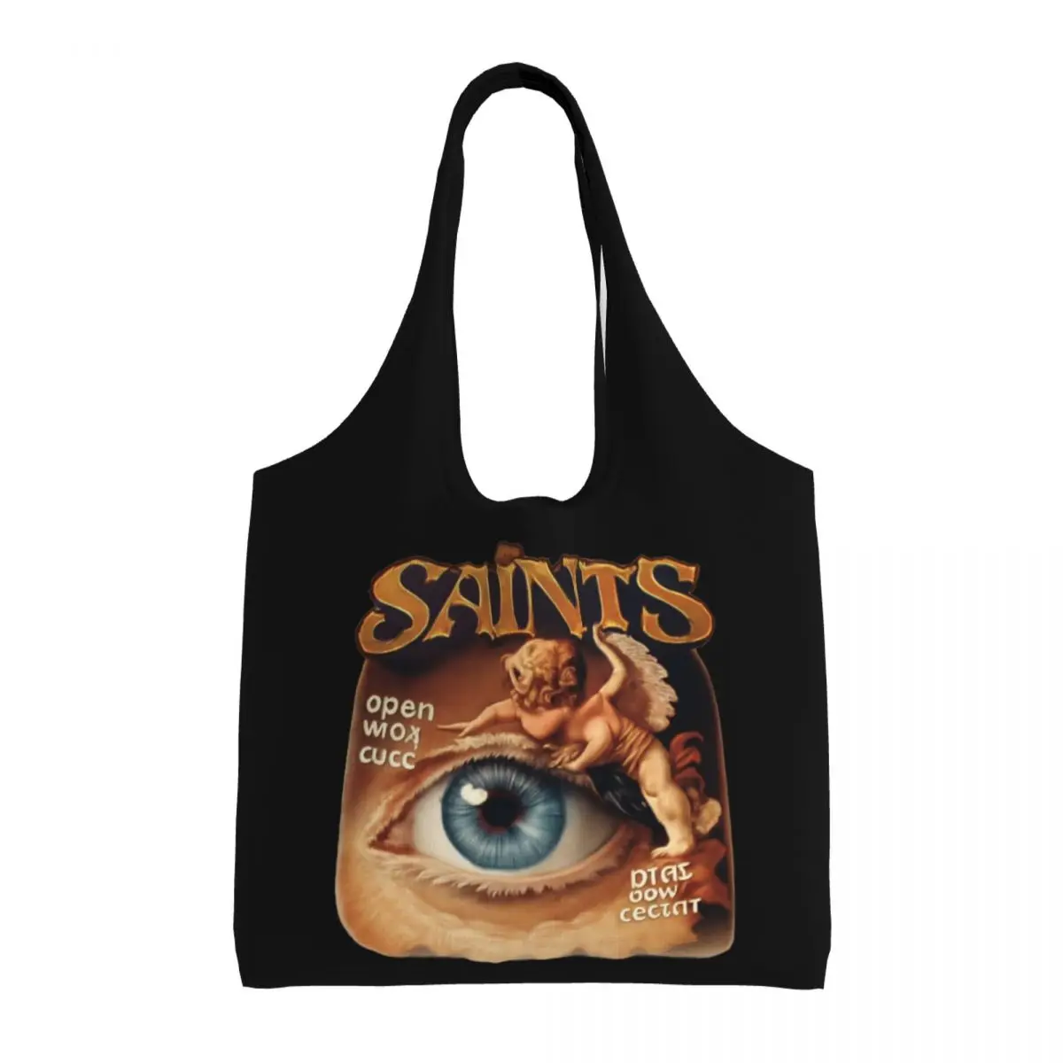 Saints Large Capacity Canvas Tote Bag Single Shoulder Work Commute Bag For Women Eco-Friendly Shopping Bag