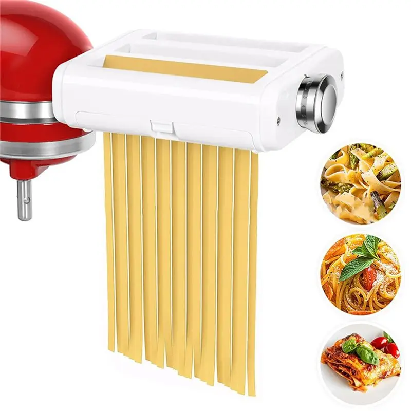 A84G-Versatile Pasta Maker Attachment 3 In 1 For Kitchenaid Stand Mixers For Noodles Cutter Maker Accessories