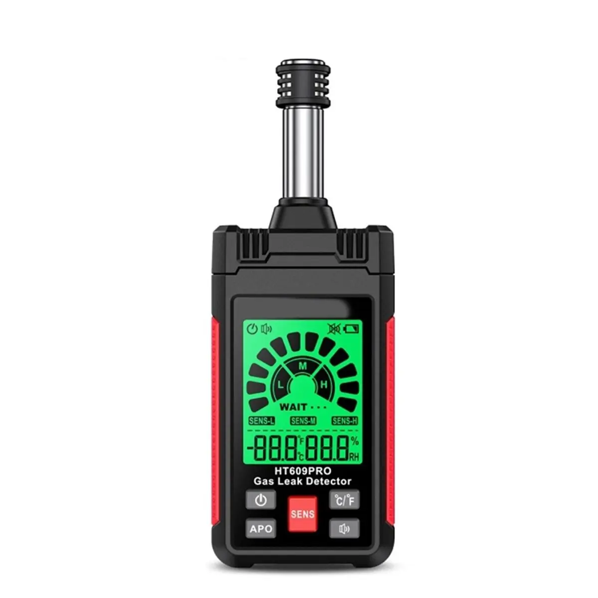 HAPPY EVER HT609 Pro Natural Gas Detector Gas Leak Detector 0-1000PPM Sound & Screen Alarm Natural Methane Gas Detector