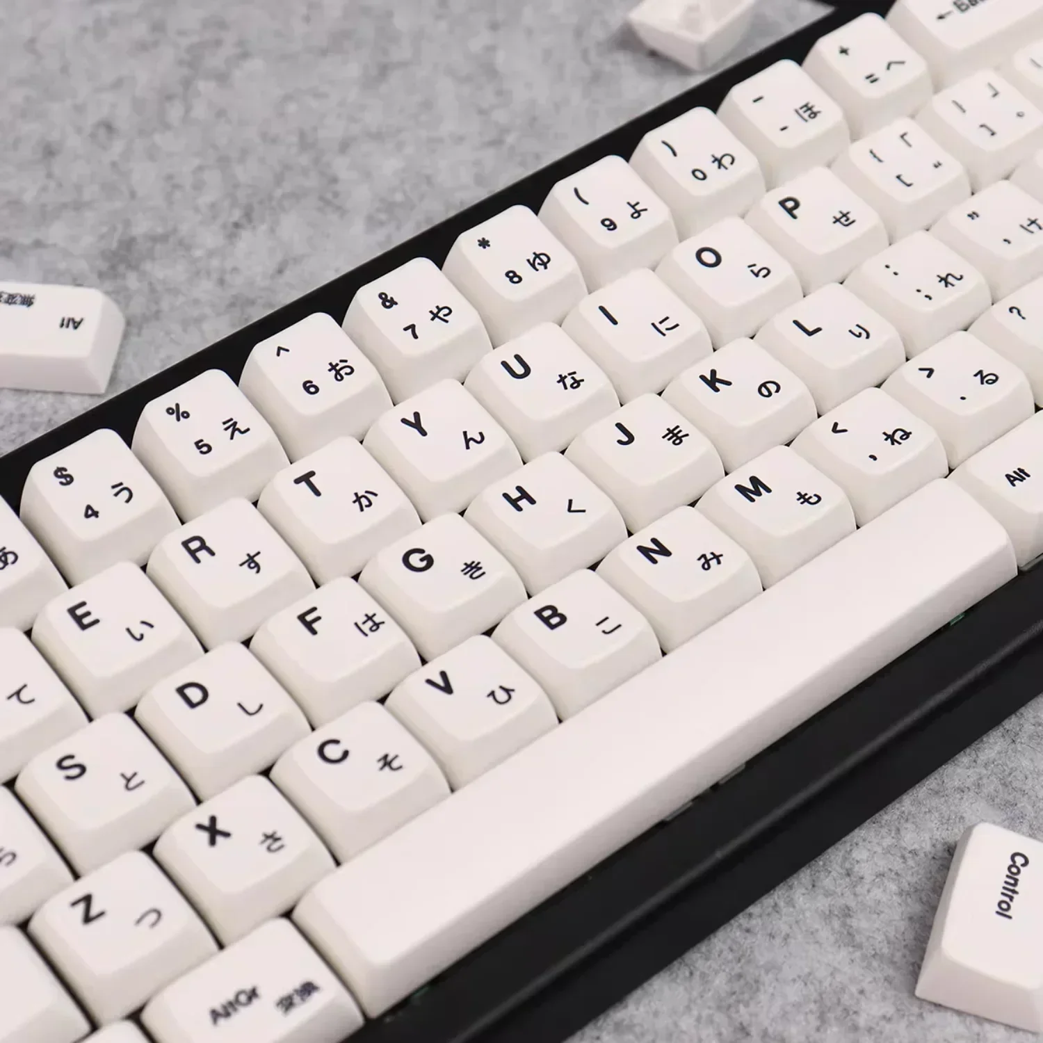 Japonês MDA Keycaps, simples, branco puro, PBT, personalizado para 60, 84, 98, 108, teclado mecânico, 150 teclas