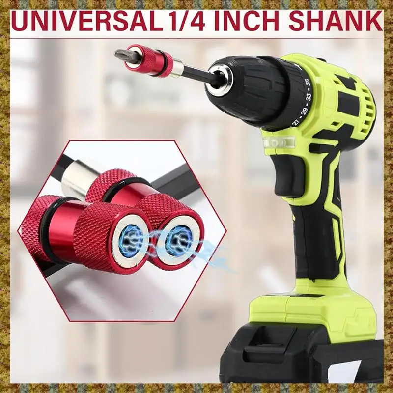 F-F 8 шт. Набор удлинителей для сверл Магнитный удлинитель для сверл Удлинитель для сверл 1/4 дюйма Шестигранный держатель для бит с 8 битами