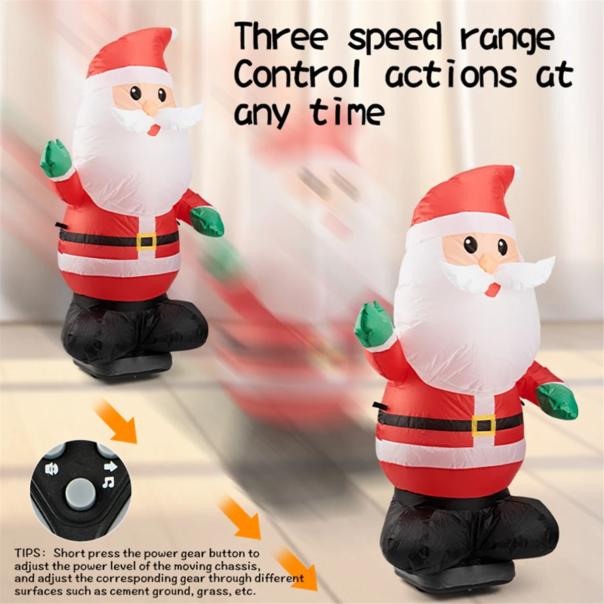 

Modern 2.4G Remote Control Inflatable Santa Claus Shape Christmas Decoration