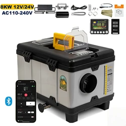 8KW Toolbox Diesel Air Heater AC230V/ DC12V/24V With Altitude Mode,Constant temperature Parking Heater For Cars RV camper