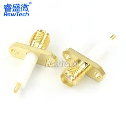 Adaptador de Base hembra rómbica, conector cuadrado de brida de 2/4 agujeros SMA KF-JFD-KFD, anillo impermeable, 1 ud.