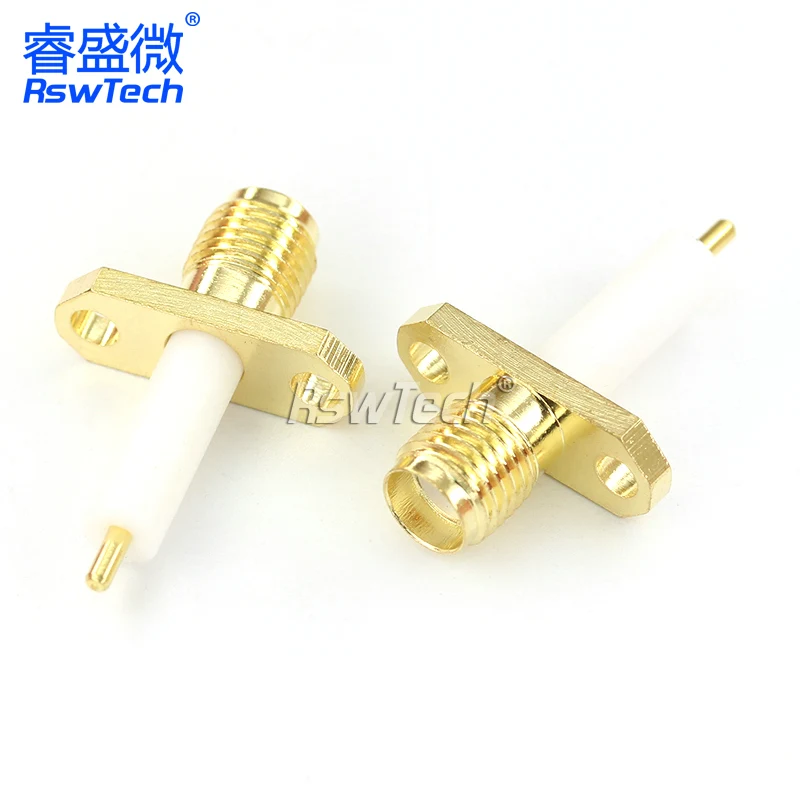 1PCS SMA KF-JFD-KFD 2/4 Hole Flange Square Connector Rhombic Female Base Adapter Waterproof Ring