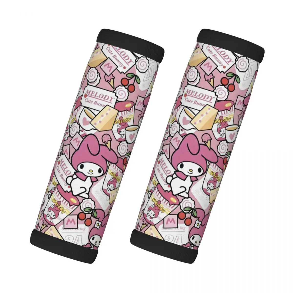 

Custom Cartoons Melody 2 Pcs Luggage Handle Wrap Soft Grip Handle Cover Comfortable Neoprene Suitcase Identifier Travel