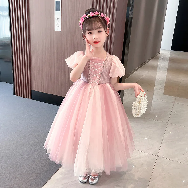 Girls' Lepei Princess Dress Summer New Luminous Skirt Children's Birthday Dress 61 Performance Dress Pettiskirt