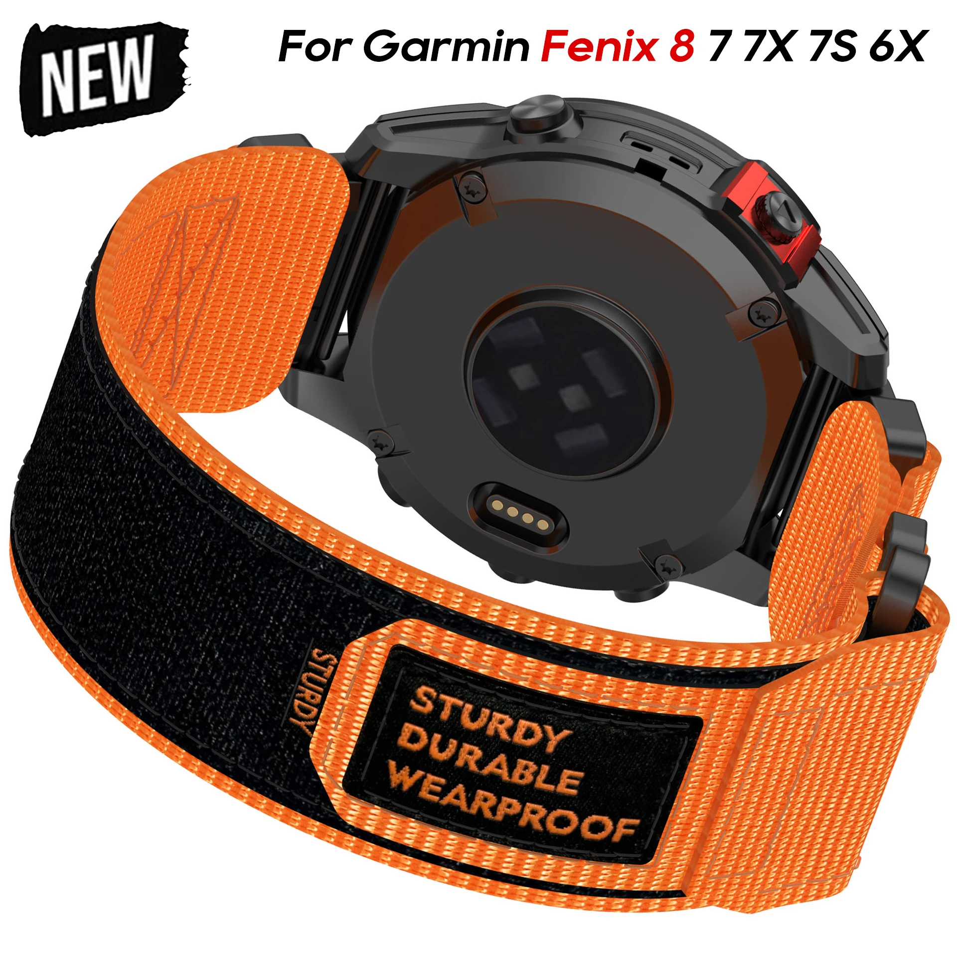 

20 22 26MM Nylon Strap for Garmin Fenix 8 7 7X 7S 6X 6S 6 Pro 5S 5 5X Plus Quick Fit Bracelet Tactix 7 Pro Smart Watch Wristband