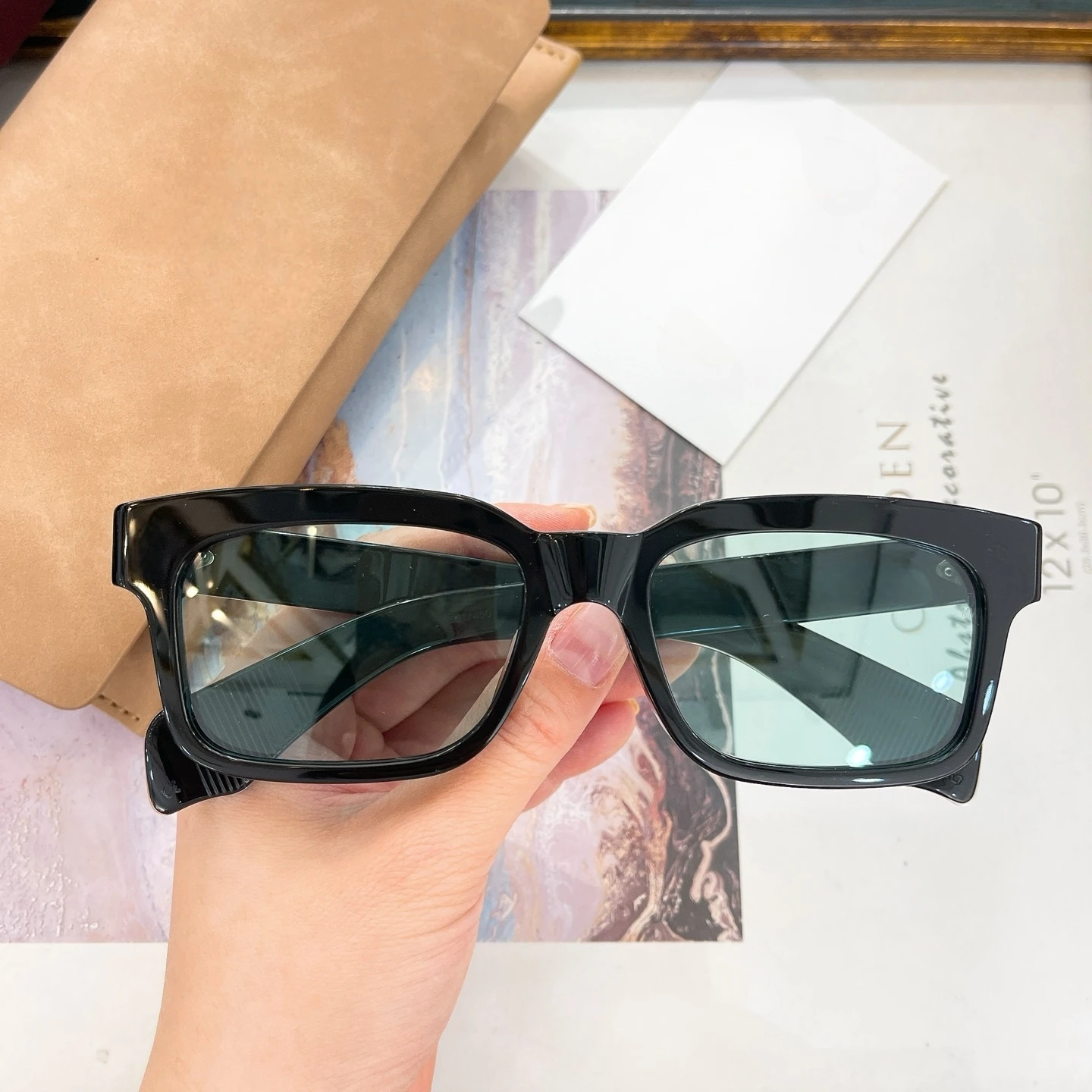 JMM уличные мужские солнцезащитные очки унисекс, деловые прямоугольные толстые ацетатные очки MOLINO 55 мм, популярные солнцезащитные очки для женщин, мужчин и женщин